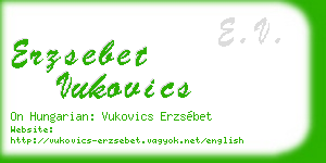 erzsebet vukovics business card